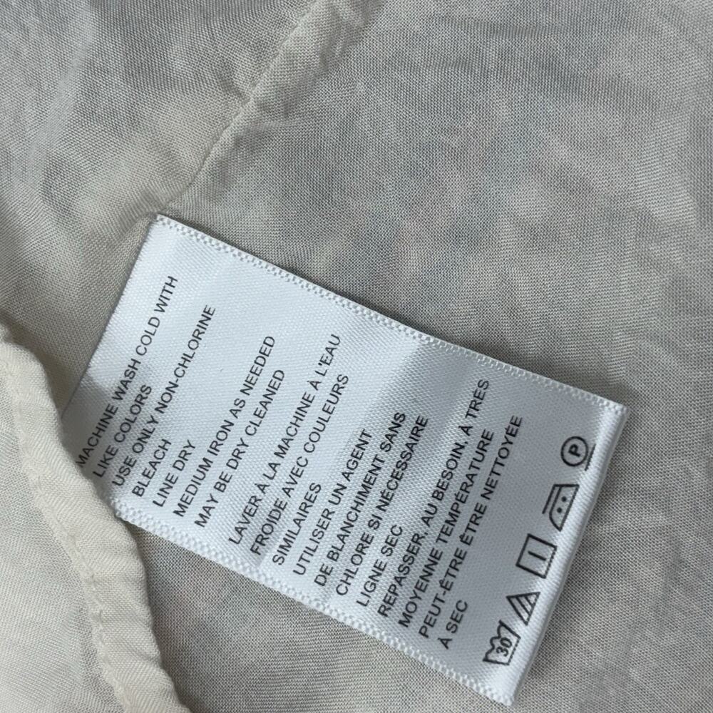 Urban Outfitters Dress Womens L Serendipity Mini Babydoll Wide Boxy Linen Stripe - Picture 10 of 11